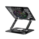 Wozinsky CoolBase Laptop- / Surfplatteställ med RGB-Belysning & Kylning - Svart