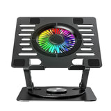 Wozinsky CoolBase Laptop- / Surfplatteställ med RGB-Belysning & Kylning - Svart