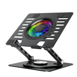 Wozinsky CoolBase Laptop- / Surfplatteställ med RGB-Belysning & Kylning - Svart