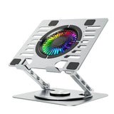 Wozinsky CoolBase Laptop- / Surfplatteställ med RGB-Belysning & Kylning - Grå
