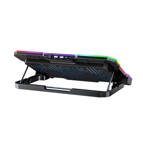 Wozinsky NitroCool Datorstativ med RGB-Belysning & Kylning - Svart