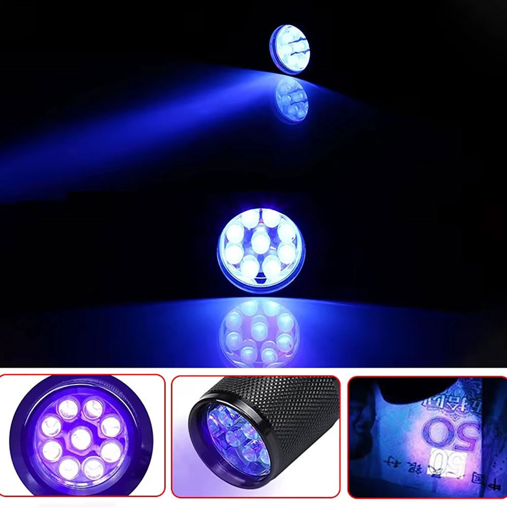 Wozinsky WLD-9L UV-Ficklampa för Spårdetektering - Svart