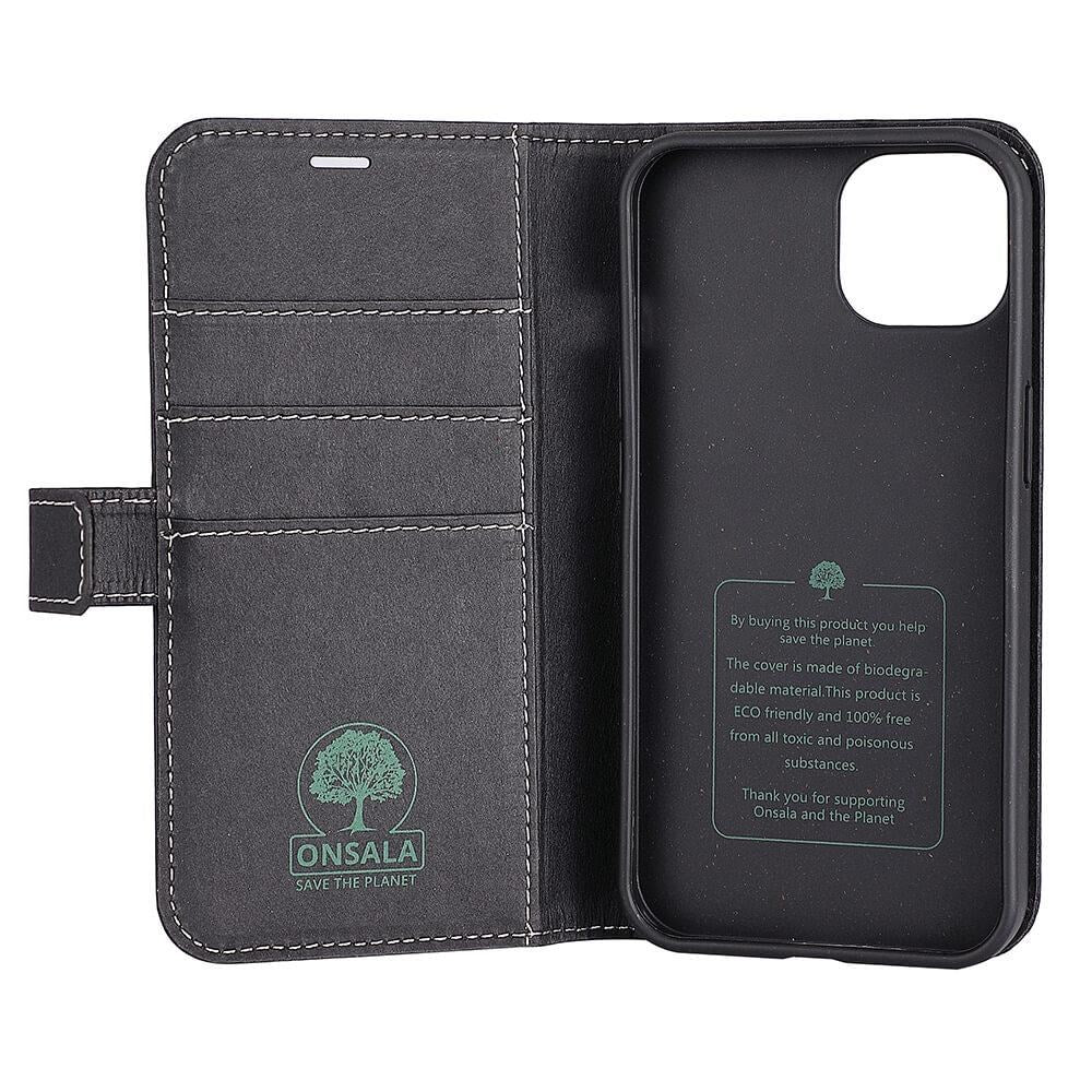 iPhone 13 Mini GEAR ONSALA Eco Wallet - Nedbrytbart Plånboksfodral - Svart