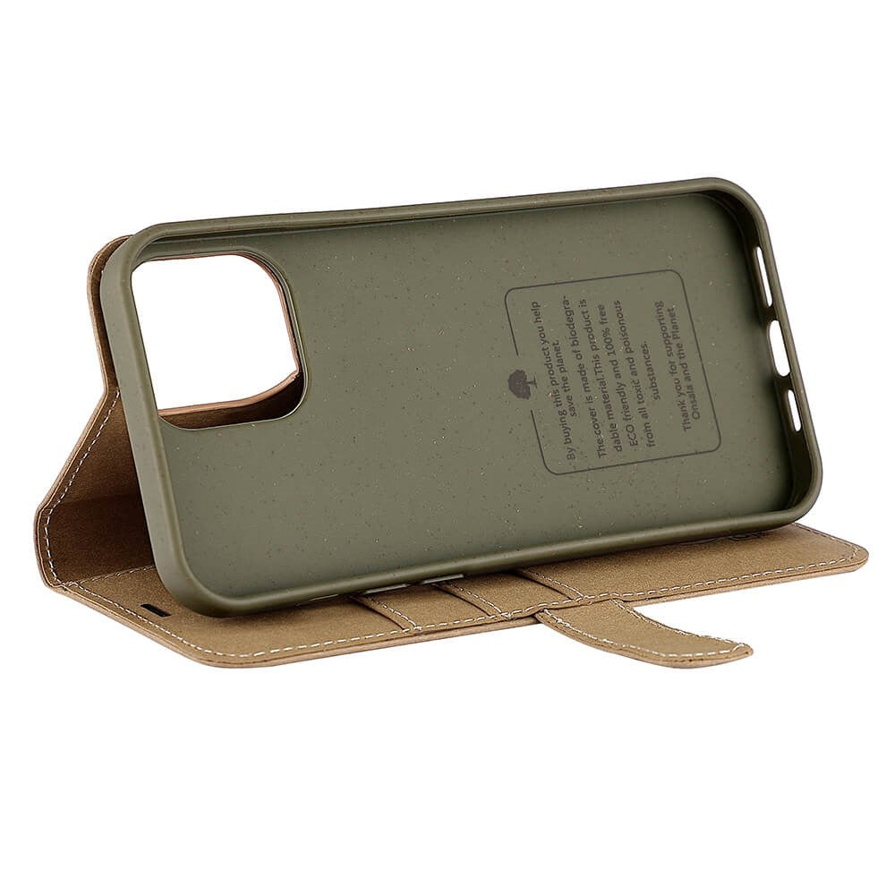 iPhone 13 Pro Max GEAR ONSALA Eco Wallet - Nedbrytbart Plånboksfodral - Sand