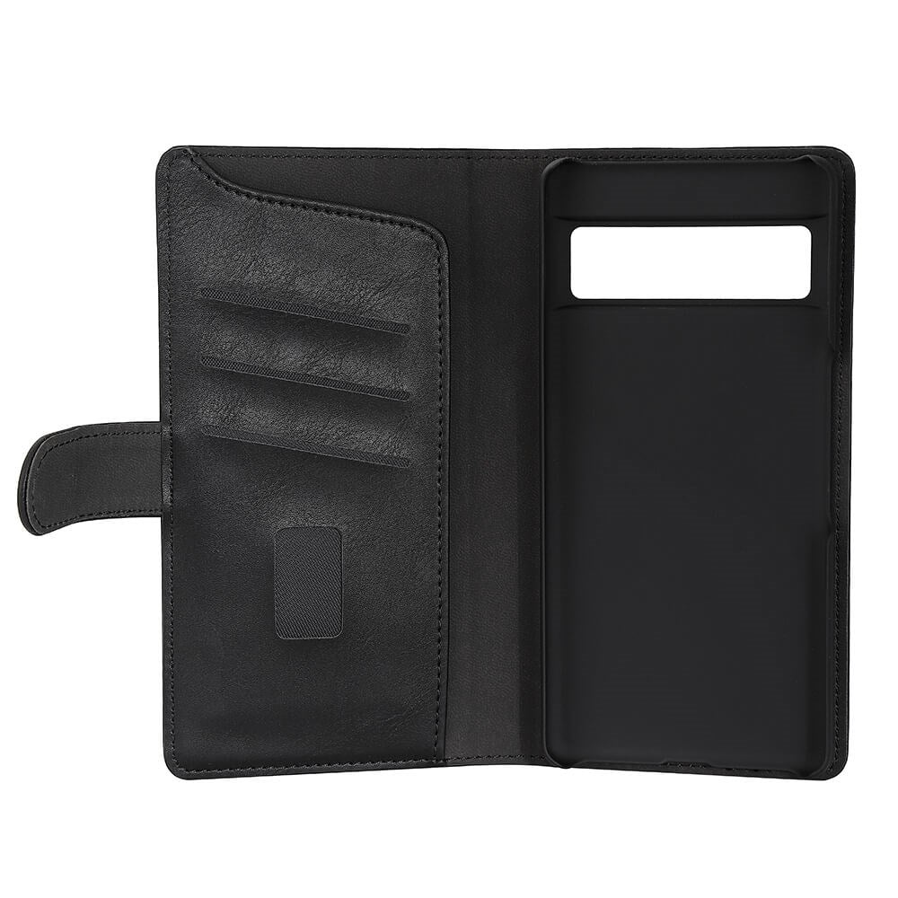 Google Pixel 7 Pro Gear Wallet - Läder Plånboksfodral - Svart