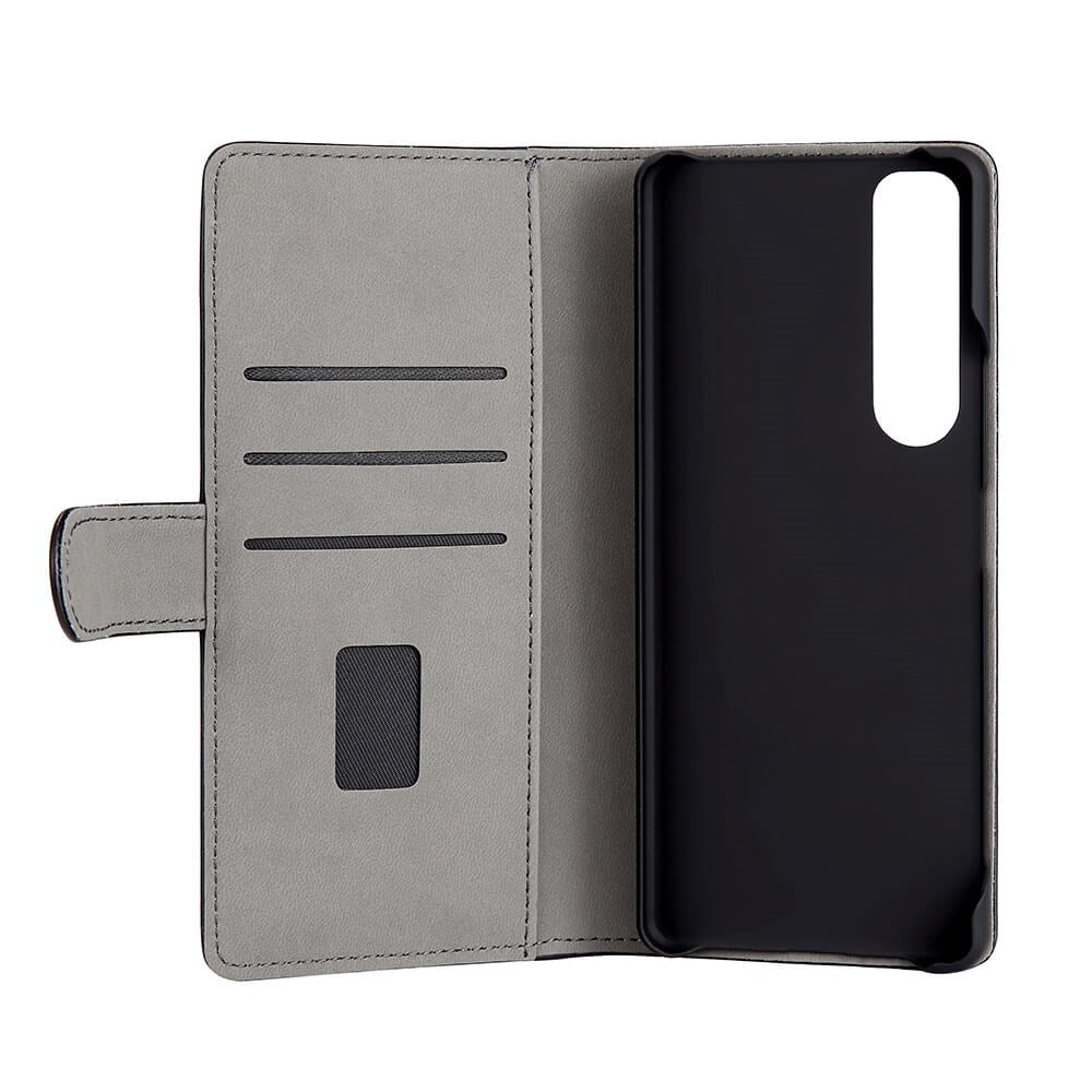 Sony Xperia 1 III Gear Leather Wallet Case Black