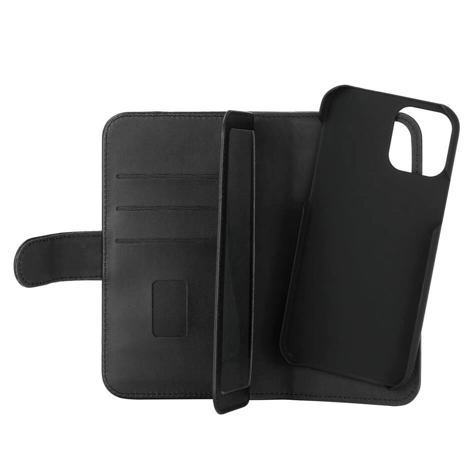 iPhone 12 / 12 Pro GEAR Wallet 2in1 Plånboksfodral med 7 Kortfickor - Svart