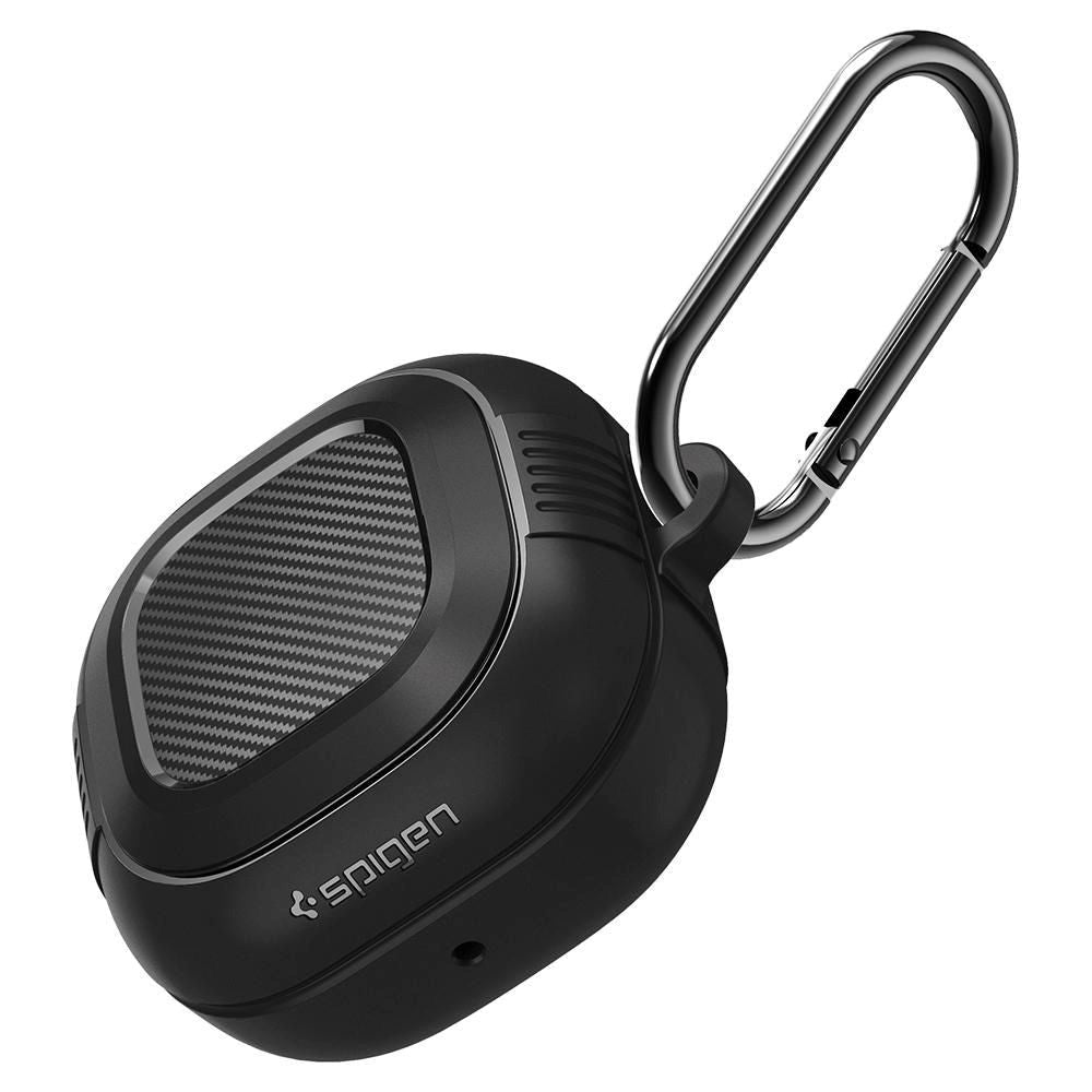 Samsung Galaxy Buds 2 / Live Spigen Rugged Armor Case - Black m. kolfiberutseende