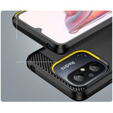Xiaomi Redmi 12C Tech-Protect Flexibelt Carbon Plastskal - Svart