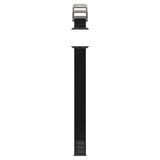 Apple Watch (42/44/SE/45/46/49mm) Spigen Durapro Flex Rem Tyg med Zink-spänne - Svart