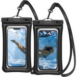 Spigen A610 Universal Waterproof Floating Pouch - 2 Pack - Svart (Max. Telefonstorlek: 170 x 90mm)