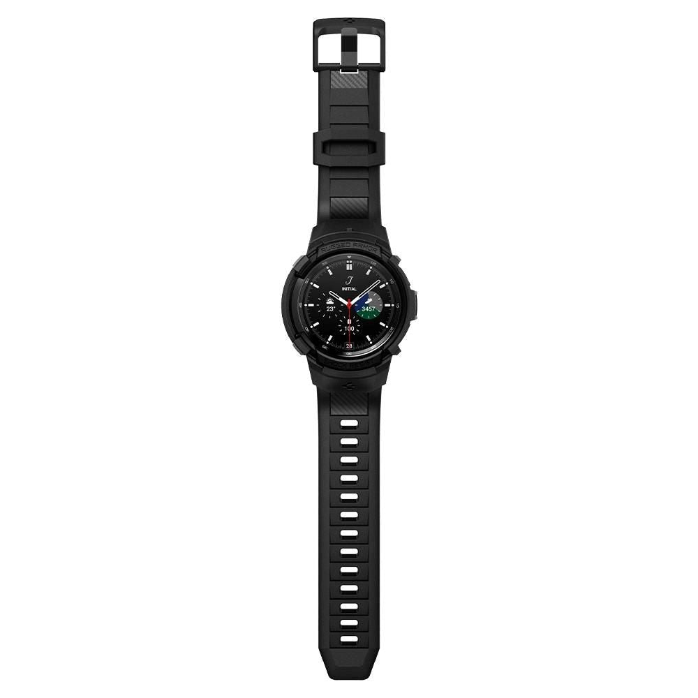 Samsung Galaxy Watch 4 Classic (46mm) Spigen Rugged Armor Pro Case - Skal med Rem - Mattsvart