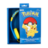 Pokémon Pikachu Børne Headset Max. 85dB - 3-7 År - Blå / Gul