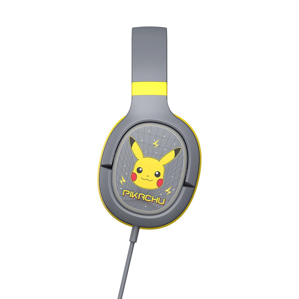 Over-Ear Gaming Headset Pro G1 m. Aftagelig Mikrofon - Pokémon Pikacu - Grå / Gul