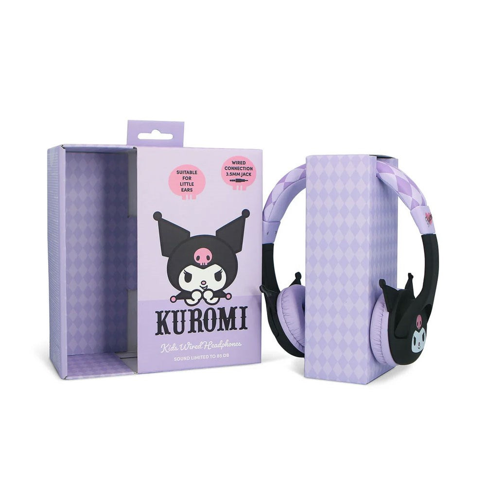 Kuromi OTL On-Ear Hörlurar för Barn med 3D-Öron – Max. 85dB - Lila / Svart