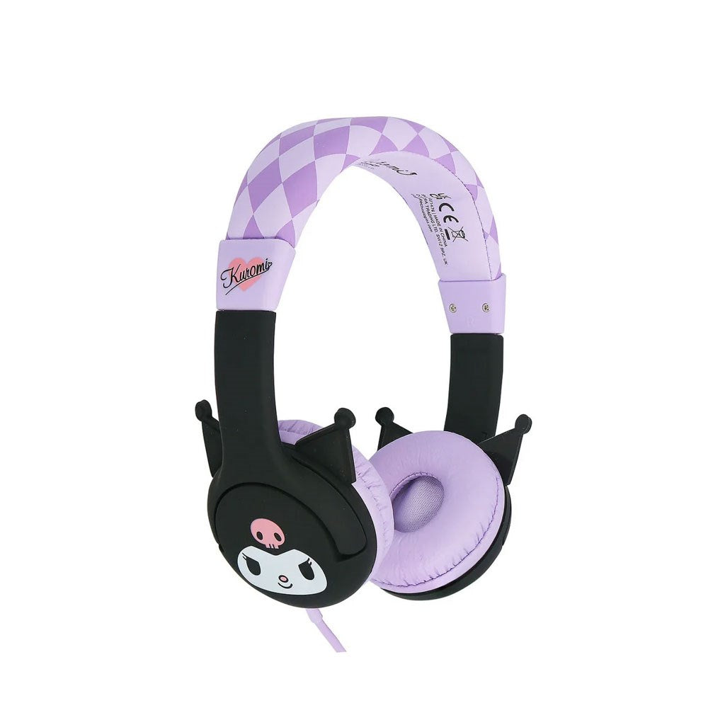 Kuromi OTL On-Ear Hörlurar för Barn med 3D-Öron – Max. 85dB - Lila / Svart