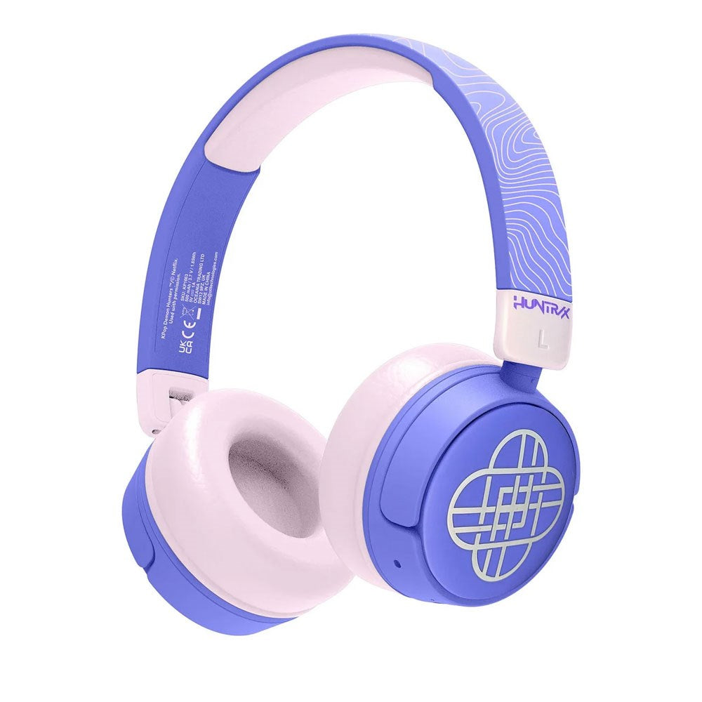 KPDH Trådlösa Barnheadset - On-Ear - Huntrix Symbol / Lila
