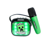 OTL MINECRAFT Karaoke Set m. Trådlös Högtalare & Mikrofon - Grön