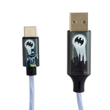 Batman Light Up USB-A till USB-C Kabel 1,2 Meter - Svart / Blå