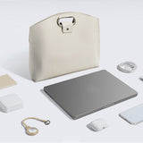 Konstläder MacBook / Laptop 13-14" Väska - 32 x 37.5 cm - Brun