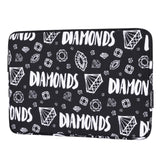 Laptop 14" Sleeve med Liten Väska (36 x 26 cm) - Diamanter