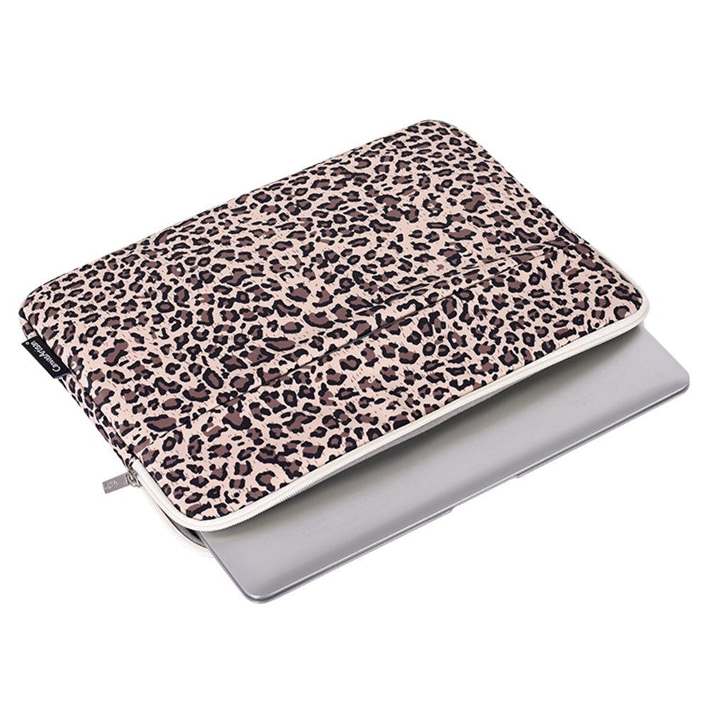 CanvasArtisan Sleeve med Leopardmotiv för Bärbar dator / Macbook 15" - (39 x 28 x 2 cm) - Gul Leopard