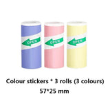 Termisk Fotopapper - Självhäftande - 57 x 25 mm - 3 st - Lila / Rosa / Gul