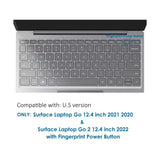 Microsoft Surface Laptop Go / Go 2 ENKAY Keyboard Guard m. Amerikanskt Tangentbord - Genomskinlig