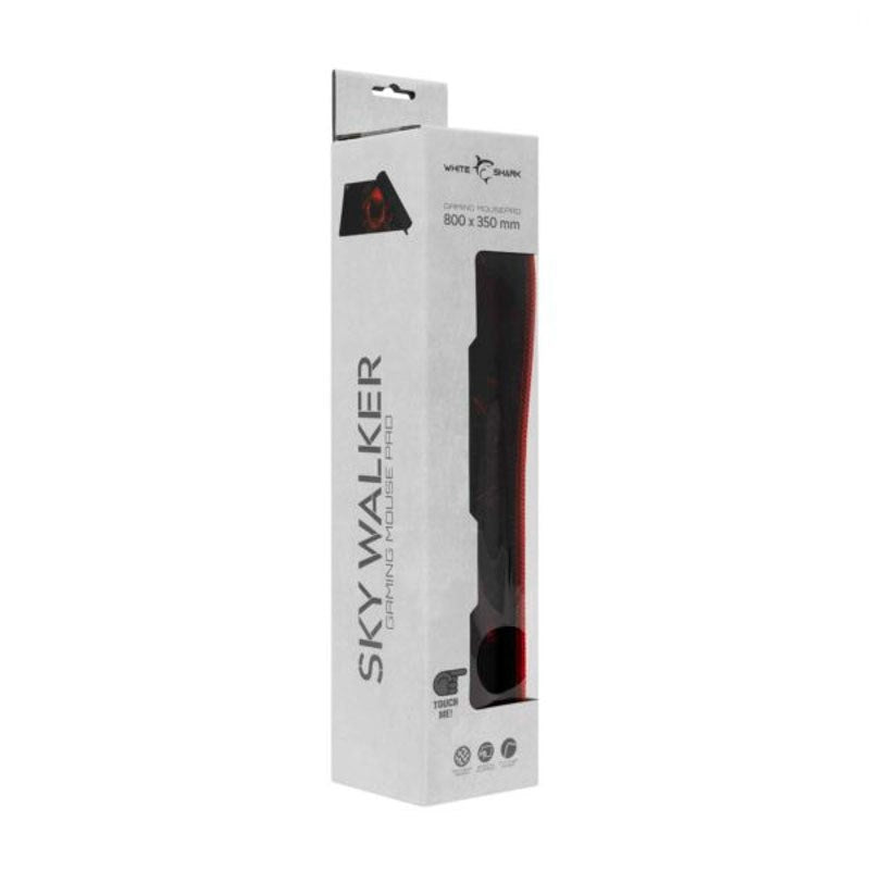 White Shark SKYWALKER XL Gaming Musmatta - 800 x 350 mm - Svart / Röd