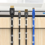 CableCreation Dubbelhäftande Kabelhållare - Large - 50 st - Genomskinlig