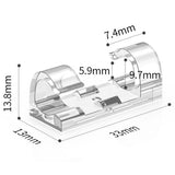 CableCreation Dubbelhäftande Kabelhållare - Large - 50 st - Genomskinlig