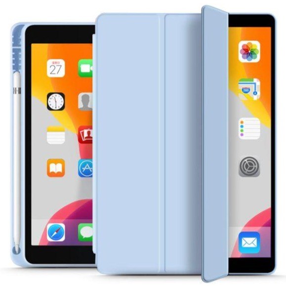 iPad 10.2" (2021 / 2020 / 2019) Tech-Protect SC Fodral med Apple Pencil Hållare - Sky Blue