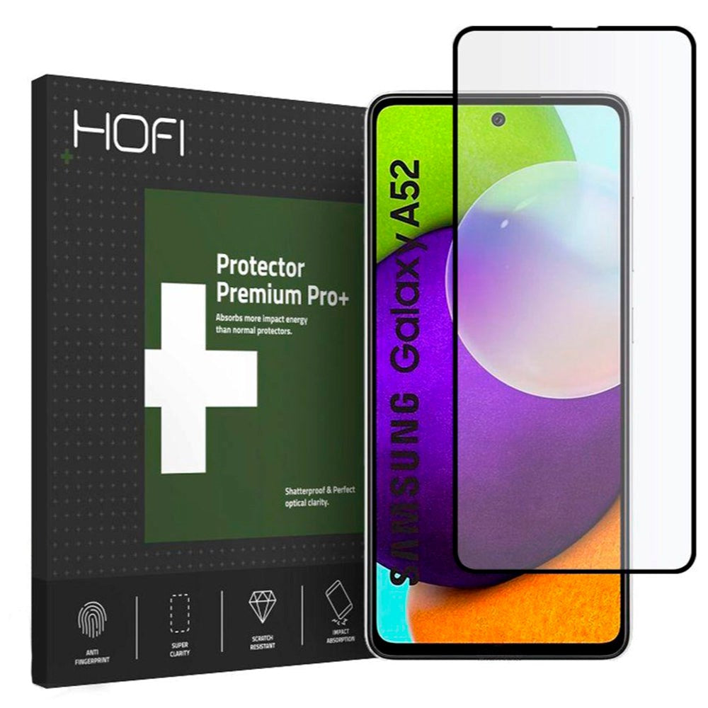 Samsung Galaxy A52S 5G / A52 (4G / 5G) HOFI Hybrid Pro+ Screen Protector - Case Friendly - Black Edge