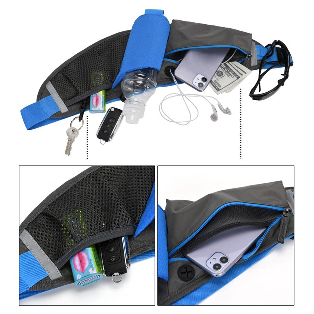 Vattentätt Löpband m. Ficka för Vattenflaska - Röd