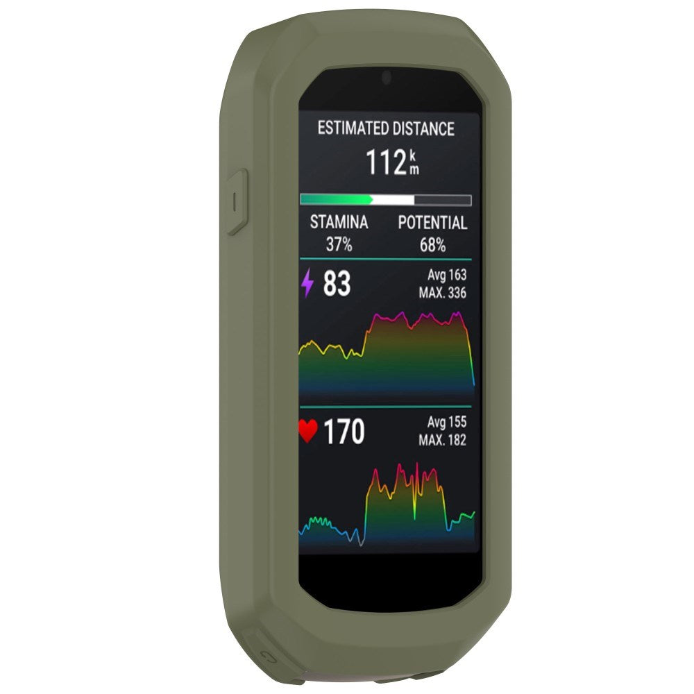EIDERWOOD Garmin Edge 1050 Silikon Cykel Dator Skal - Mörkgrön