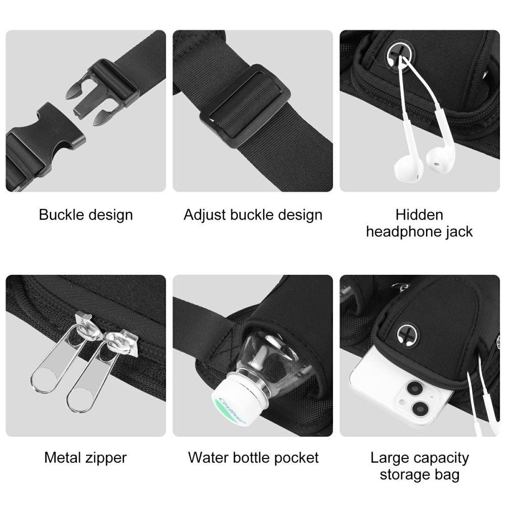 Löparbälte m. Fickor - Svart