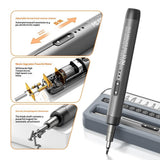 Elektroniskt Skruvmejselset 32-i-1 med USB-C-Laddning - Orange