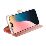 iPhone 16 Vivanco Classic Konstläder Plånboksfodral - Rose Gold