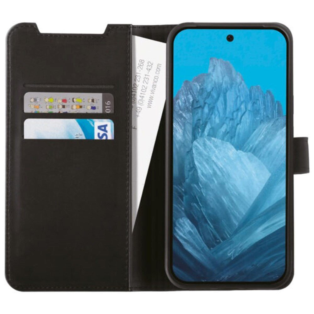 Google Pixel 9 / 9 Pro - Vivanco Classic Wallet Flip Cover m. Ficka - Svart