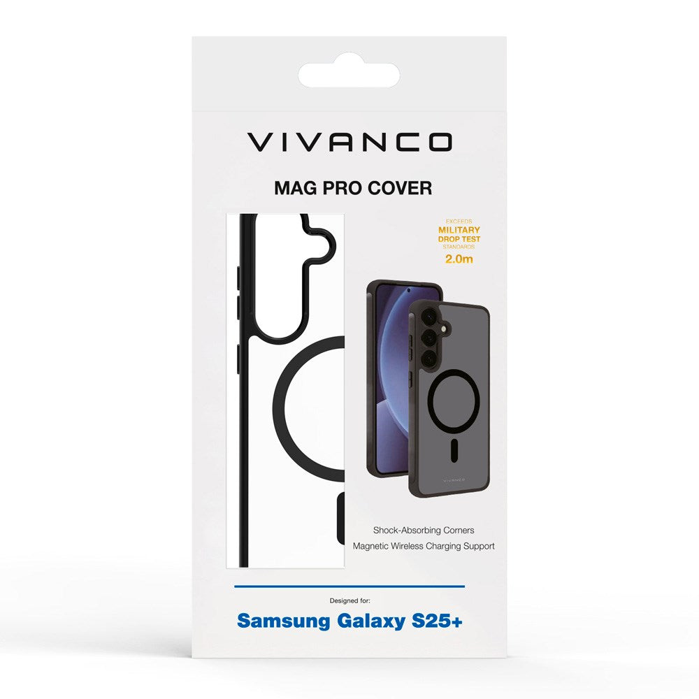 Vivanco Samsung Galaxy S25+ (Plus) Mag Pro Cover – Transparent/Svart