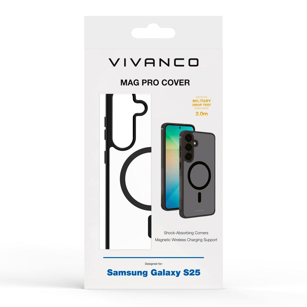 Vivanco Samsung Galaxy S25 Mag Pro Cover – Transparent/Svart