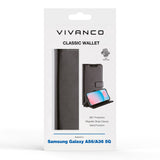 Samsung Galaxy A56 (5G) / A36 (5G) - Vivanco Classic Wallet Flip Fodral m. Ficka - Svart