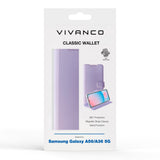 Samsung Galaxy A56 (5G) / A36 (5G) - Vivanco Classic Wallet Flip Fodral m. Ficka - Lila