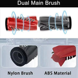 Dammsugarborste till Roborock G20S Ultra / G30 / Saros 10 / Saros 10R Robotdammsugare (Huvudborste) – Röd + Svart