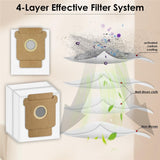 Dammsugarpåse för iRobot Roomba Combo / 105 / 205 / 405 Plus / 505 Plus Robotdammsugare – Vit