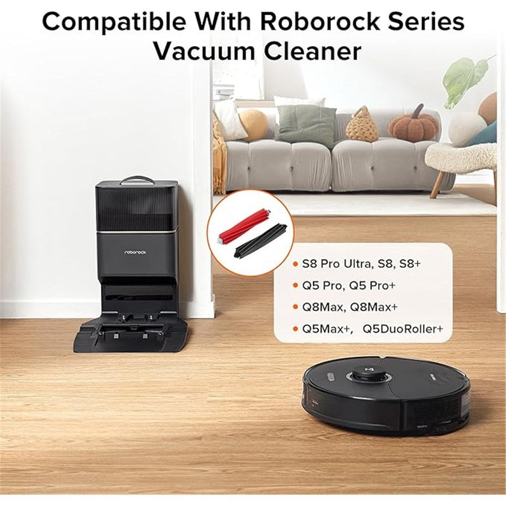 Borste till Roborock S8, S8+, S8 Pro Ultra, Q5 Pro, Q5 Pro+, Q8 Max & Q8 Max+ Robotdammsugare – Grå + Röd