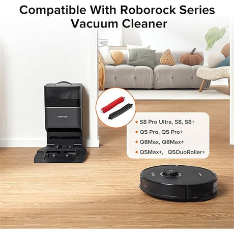 Borste till Roborock S8, S8+, S8 Pro Ultra, Q5 Pro, Q5 Pro+, Q8 Max & Q8 Max+ Robotdammsugare – Grå + Röd