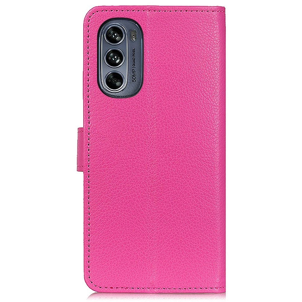 Motorola Moto G62 Plånboksfodral Imitationsläder - Rosa