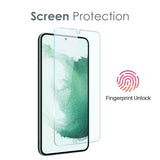 NORTHJO Samsung Galaxy S22 | 3-i-1 360° Skyddsset med Skal | Skärmskydd | Kameralinsskydd - Genomskinlig