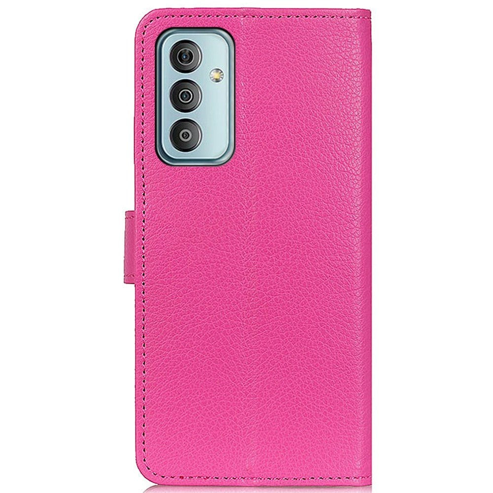 Samsung Galaxy M13 Litchi Läder Plånboksfodral - Pink